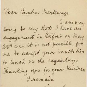 Letter written by Rabindranath Tagore